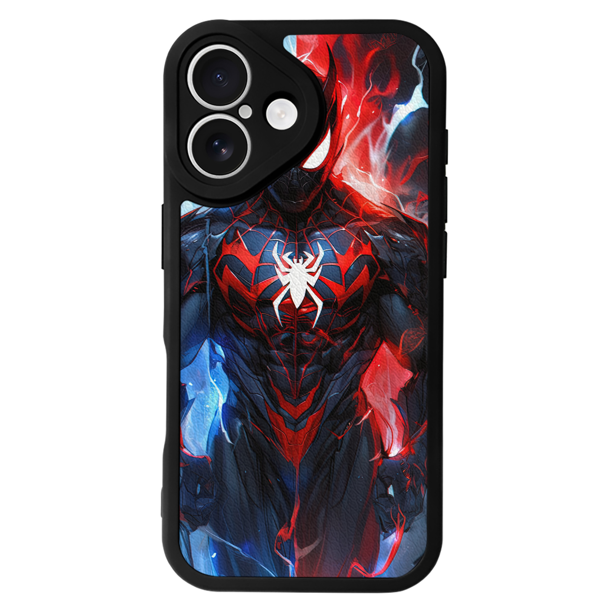 Spider Man スパイダーマン 【iPhone 16シリーズ対応】シリコンスマホケース（レザー調） 材質：シリコン